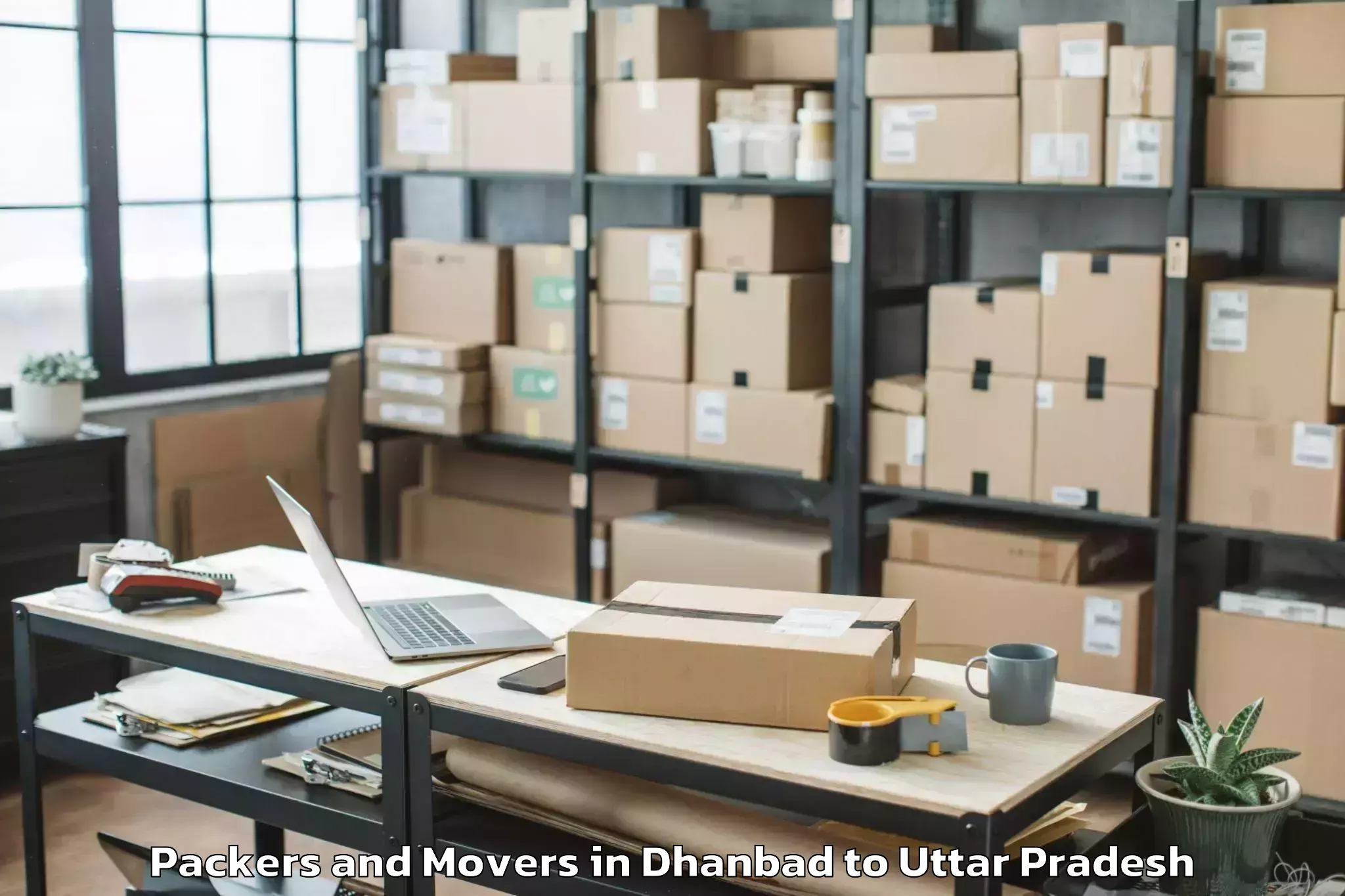 Book Dhanbad to Jhusi Packers And Movers Online